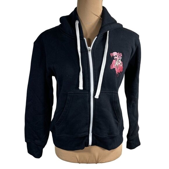 Bo$$ Clothing Women's Hoodie Full Zip Jacket Black Pink Embroidered Size S Small - Picture 1 of 6